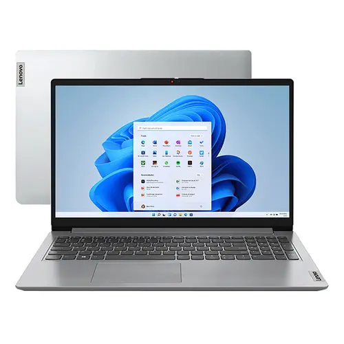 Notebook Lenovo IdeaPad 1i 82VY000TBR Intel Core I3 4GB RAM 256GB SSD Intel UHD Graphics 15,6” HD Windows 11 - Cloud Grey