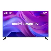 Smart TV 4K 50” Multi DLED UHD TL059M Roku TV com Comando de Voz HDR 4 HDMI 2 USB