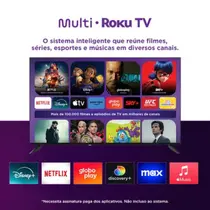 Smart TV 4K 50” Multi DLED UHD TL059M Roku TV com Comando de Voz HDR 4 HDMI 2 USB