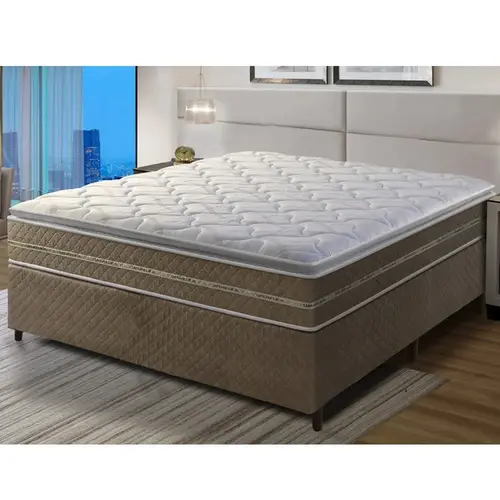 Cama Box Casal Umaflex Resistence 138 x 188 x 71cm Espuma - Marrom
