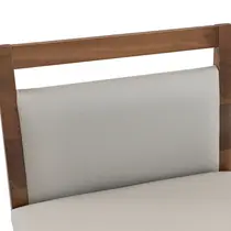 Banqueta Alta com Assento Estofado e Pés em Madeira Maciça Herval MH 3283