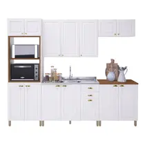 Cozinha Completa 14 Portas 2 Gavetas Indekes Firenze - Branco