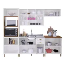 Cozinha Completa 14 Portas 2 Gavetas Indekes Firenze - Branco