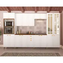 Cozinha Completa 18 Portas 2 Gavetas Indekes Firenze - Branco