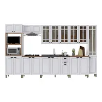 Cozinha Completa 20 Portas 2 Gavetas Indekes Firenze – Branco