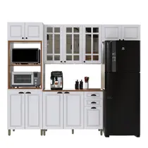Cozinha Completa 12 Portas 2 Gavetas Indekes Firenze – Branco