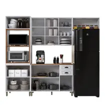 Cozinha Completa 12 Portas 2 Gavetas Indekes Firenze – Branco
