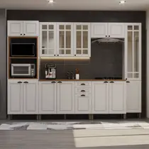 Cozinha Completa 16 Portas e 2 Gavetas Indekes Firenze – Branco
