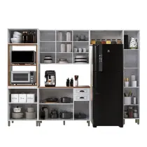 Cozinha Completa 14 Portas e 2 Gavetas Indekes Firenze – Branco
