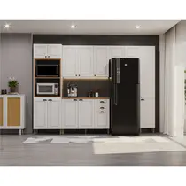 Cozinha Completa 14 Portas e 2 Gavetas Indekes Firenze – Branco