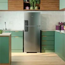 Geladeira Consul CRM50LK 410 Litros Duplex Frost Free Função Turbo Inox