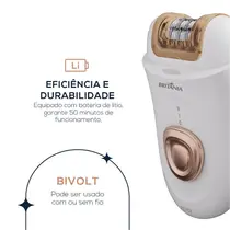 Depilador Britânia BDP04O com 4 Acessórios Branco/Gold Rose - Bivolt