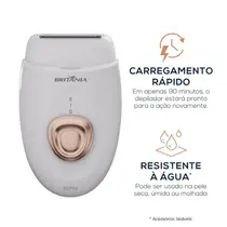 Depilador Britânia BDP04O com 4 Acessórios Branco/Gold Rose - Bivolt