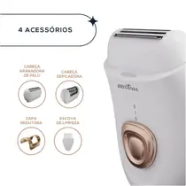 Depilador Britânia BDP04O com 4 Acessórios Branco/Gold Rose - Bivolt