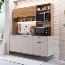 Cozinha Compacta 1,83m 5 Portas e 1 Gaveta Delmarco Nicole