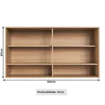 Armário Aéreo 120cm 2 Portas Delmarco Jade