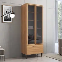 Cristaleira 80cm 2 Portas com Vidro Fumê 1 Gaveta Jade Delmarco