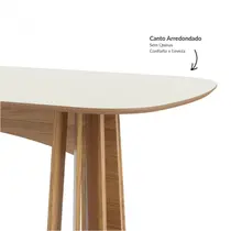 Mesa de Jantar 6 Lugares 100% MDF Dalla Costa TM69 180 x 90cm