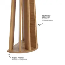 Mesa de Jantar 6 Lugares 100% MDF Dalla Costa TM69 180 x 90cm