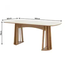 Mesa de Jantar 6 Lugares 100% MDF Dalla Costa TM69 180 x 90cm