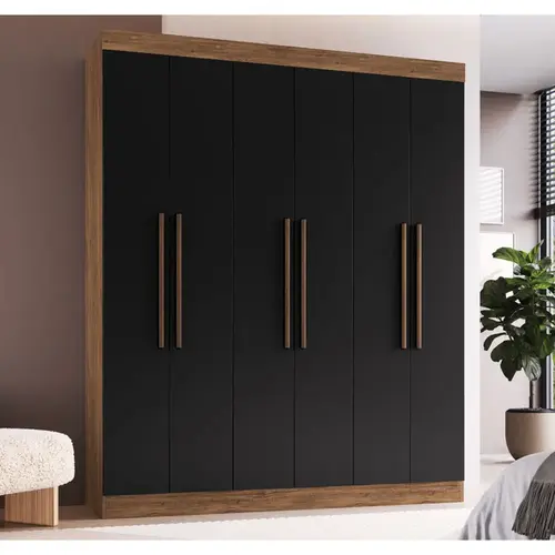 Guarda-Roupa Casal 6 Portas 2 Gavetas 100% MDF Doripel New York 21706