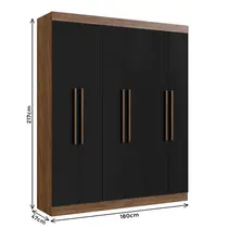 Guarda-Roupa Casal 6 Portas 2 Gavetas 100% MDF Doripel New York 21706