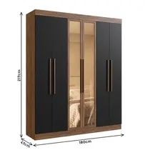 Guarda-Roupa Casal 6 Portas 2 Gavetas 100% MDF Doripel Malibu 25790