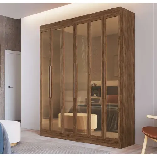 Guarda-Roupa Casal 6 Portas 2 Gavetas 100% MDF Doripel San Diego 26900