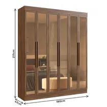 Guarda-Roupa Casal 6 Portas 2 Gavetas 100% MDF Doripel San Diego 26900