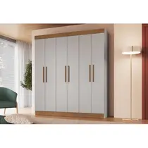 Guarda-Roupa Casal 6 Portas 2 Gavetas 100% MDF Doripel New Xangai 68600