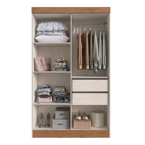Guarda-Roupa Solteiro 4 Portas 2 Gavetas 100% MDF Dori | Schumann
