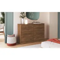 Cômoda 6 Gavetas 100% MDF Doripel Arizona