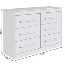 Cômoda 6 Gavetas 100% MDF Doripel Arizona