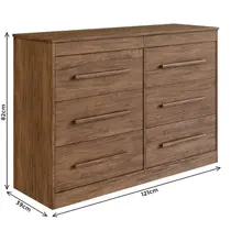 Cômoda 6 Gavetas 100% MDF Doripel Arizona