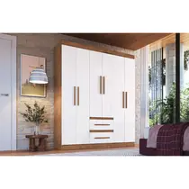 Guarda-Roupa Casal 6 Portas 2 Gavetas 100% MDF Doripel Napoli 67600