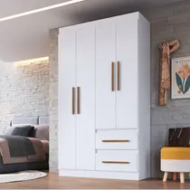 Guarda-Roupa Solteiro 4 Portas 2 Gavetas 100% MDF Doripel Palermo 67400
