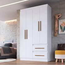 Guarda-Roupa Solteiro 4 Portas 2 Gavetas 100% MDF Dori | Schumann
