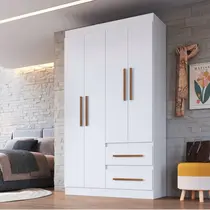 Guarda-Roupa Solteiro 4 Portas 2 Gavetas 100% MDF Doripel Palermo 67400