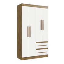 Guarda-Roupa Solteiro 4 Portas 2 Gavetas 100% MDF Doripel Palermo 67400