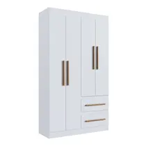 Guarda-Roupa Solteiro 4 Portas 2 Gavetas 100% MDF Doripel Palermo 67400