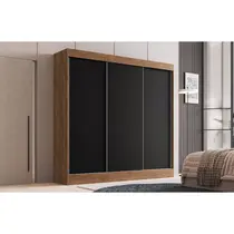 Guarda-Roupa Casal 3 Portas de Correr 4 Gavetas 100% MDF Doripel Michigan 89333