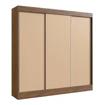 Guarda-Roupa Casal 3 Portas de Correr 4 Gavetas 100% MDF Doripel Michigan 89333