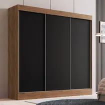 Guarda-Roupa Casal 3 Portas de Correr 4 Gavetas 100% MDF Doripel Michigan 89333