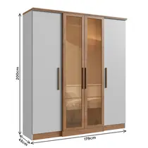 Guarda-Roupa Casal 4 Portas 2 Gavetas 100% MDF Doripel Genebra 29075