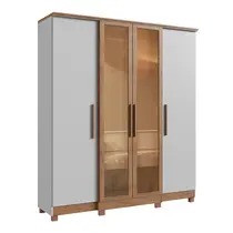Guarda-Roupa Casal 4 Portas 2 Gavetas 100% MDF Doripel Genebra 29075