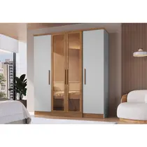 Guarda-Roupa Casal 4 Portas 2 Gavetas 100% MDF Doripel Genebra 29075