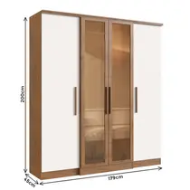 Guarda-Roupa Casal 4 Portas 2 Gavetas 100% MDF Doripel Genebra 29075