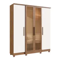 Guarda-Roupa Casal 4 Portas 2 Gavetas 100% MDF Doripel Genebra 29075