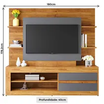Estante Home para TV até 50 Polegadas 180cm Viero Exclusive