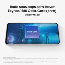 Smartphone Samsung Galaxy A56 5G 256GB 8GB RAM Câmera Tripla + Frontal de 12MP Tela 6,7” - Preto